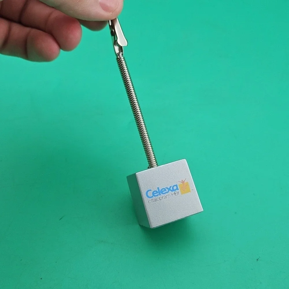 Celexa Pharmaceutical Drug‎ Rep Collectible Photo Clip Holder Cube